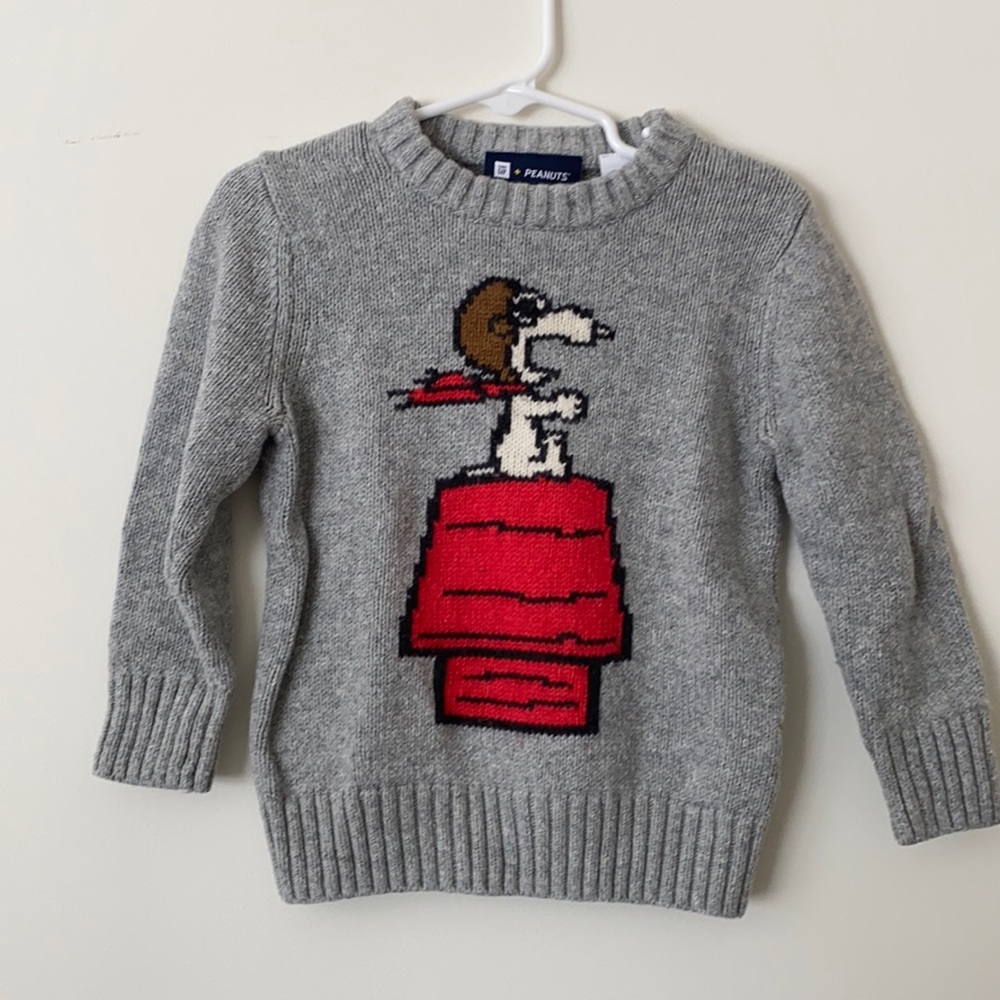 Peanuts by Baby GAP. Soft and warm sweater with Snoopy